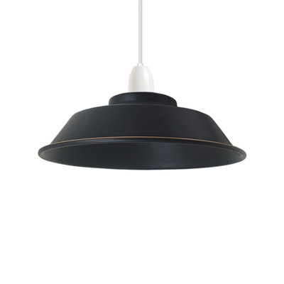 Industrial Metal Bowl Shape 22Cm Lampshade For Pendant Light Replacement Living RoomBedroom from B&Q