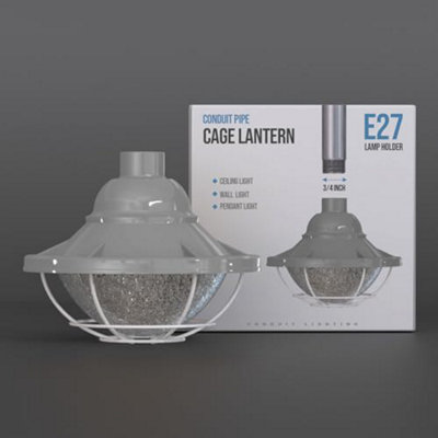 Industrial Ceiling Light Shade Metal 17Cm Grey Fisherman Style Indoor Hanging Pendant Light Shade For Kitchen from B&Q