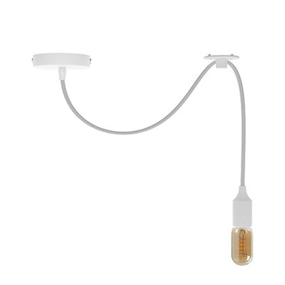 White Spider Pendant Light E27 Ceiling Fitting 95Cm Adjustable Cable Hanging Lamp from B&Q