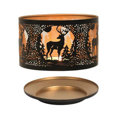 Aroma Candle Shade & Tray Set 15Cm BlackStag from B&Q