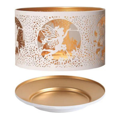 Aroma Candle Shade & Tray Set 15Cm WhiteFlying Fairy from B&Q