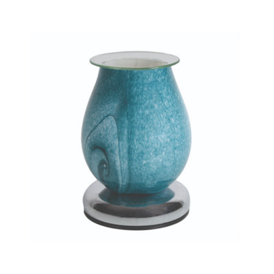 Aroma Electric Wax Melt Burner TouchOval Teal Swirl from B&Q