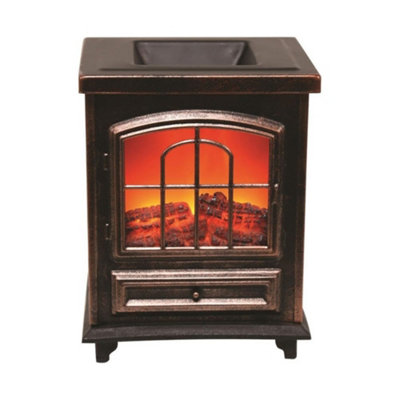 Aromatize Log Burner Electric Wax Melter 16CmCopper from B&Q