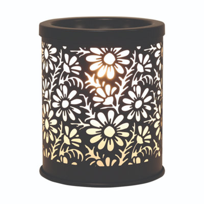 Aroma Electric Wax Melter Daisy DesignBlack from B&Q