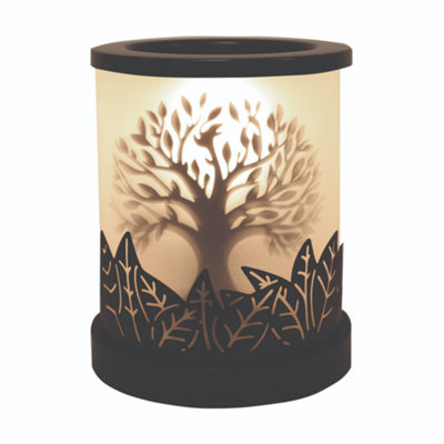 Aroma Electric Wax Melter Tree Of Life DesignBlack from B&Q