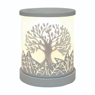 Aroma Electric Wax Melter Tree Of Life DesignWhite from B&Q