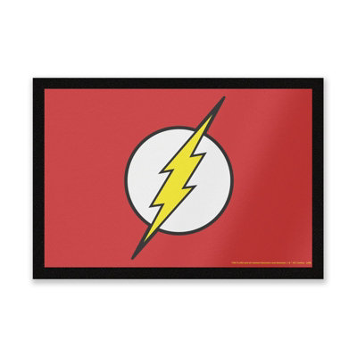 Warner Brothers Official The Flash Core The Flash Logo Entrance Mat 40Cm X 60Cm DimensionDurableIndoor Only