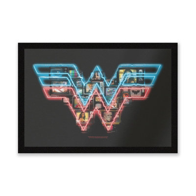 Warner Brothers Official Wonder Woman Core Ww84 Doormat Entrance Mat 40Cm X 60Cm DimensionDurableIndoor Only