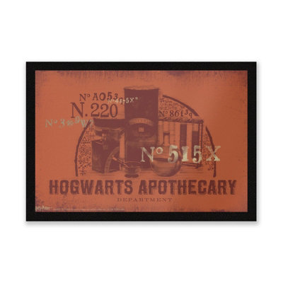 Warner Brothers Official Harry Potter Hogwarts Apothecary Entrance Mat 40Cm X 60Cm DimensionDurableIndoor Only from B&Q