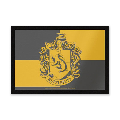 Warner Brothers Official Harry Potter Hufflepuff Household Entrance Mat 40Cm X 60Cm Dimension, Durable, Indoor Only