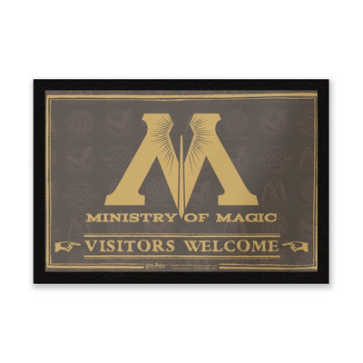 Warner Brothers Official Harry Potter Ministry Of Magic Entrance Mat 40Cm X 60Cm DimensionDurableIndoor Only from B&Q