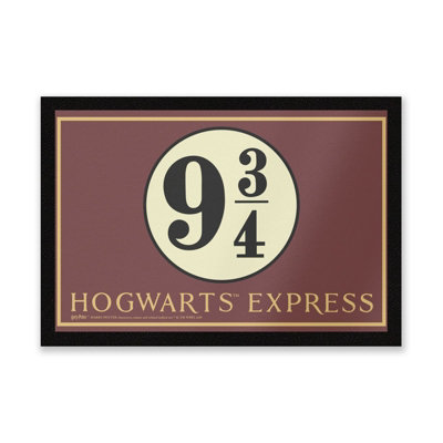 Warner Brothers Official Harry Potter Platform 9 3/4 Entrance Mat 40Cm X 60Cm DimensionDurableIndoor Only from B&Q