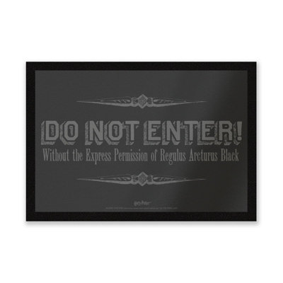 B&Q -  Official Harry Potter Regulus Black Do Not Enter Entrance Mat 40Cm X 60Cm DimensionDurableIndoor Only