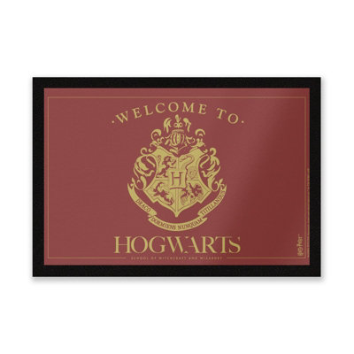 Warner Brothers Official Harry Potter Welcome To Hogwarts Entrance Mat 40Cm X 60Cm DimensionDurableIndoor Only from B&Q