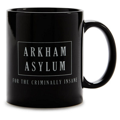 Warner Brothers Official Batman Core Arkham Asylum MugBlack 100% CeramicDishwasher Safe