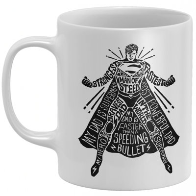 Warner Brothers Official Superman Core Man Of Steel Mug 100% CeramicDishwasher Safe from B&Q