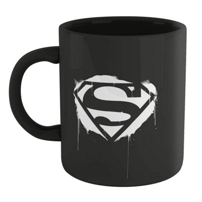Warner Brothers Official Superman Core Superman Graffiti MugBlack 100% CeramicDishwasher Safe from B&Q