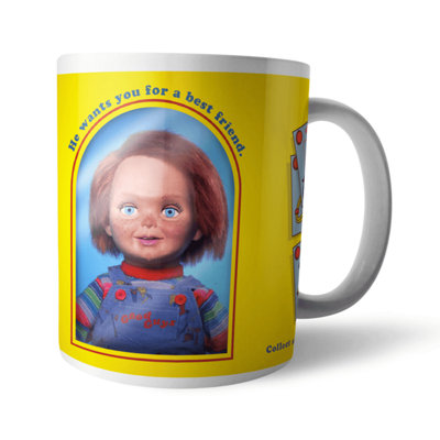 Warner Brothers Official Chucky Good Guys Retro Mug 100% CeramicDishwasher Safe from B&Q