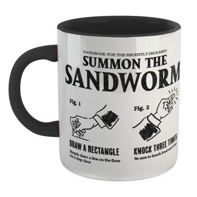 Warner Brothers Official Beetlejuice Sandworm Instructional MugBlack from B&Q