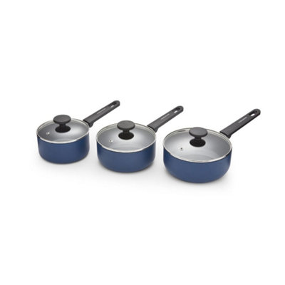 Morphy Richards Unisex Blue 3 Piece Aluminium Saucepan Set In | : Medium - Image 10