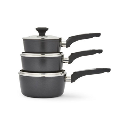 Morphy Richards Unisex Black 3 Piece Forged Aluminium Pan Set In - Image 10