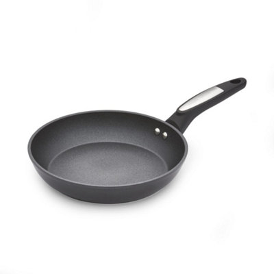 B&Q -   24Cm Forged Aluminium Black Ceramic Frying Pan