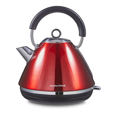 Morphy Richards Accents Pyramid Kettle Metallic Red from B&Q