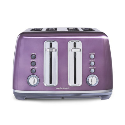 Morphy Richards Accents 4 Slice Toaster Metallic Purple