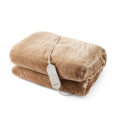 Morphy Richards Evercosy Large Fleece Electric Heated Throw Mocha from B&Q