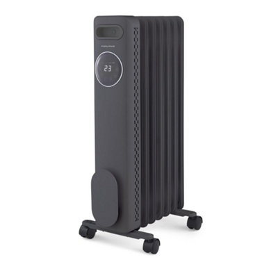 Morphy Richards Grey Heatflux 1.5Kw Digital Oil Filled Radiator With Remote Control Medium