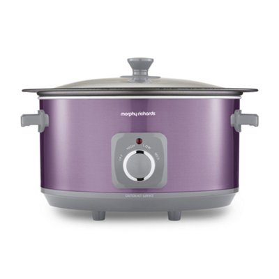 Morphy Richards Purple Accents Sear & Stew Slow Cooker 6.5L