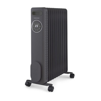 B&Q -  Heatflux 2.5Kw Digital Oil Filled Radiator With Remote Control Grey
