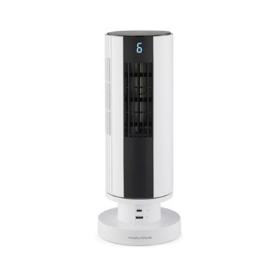 Morphy Richards Unisex White Air Flex 14" Personal Cooling Tower Fan W/ Built-In Device Charger In - Image 6