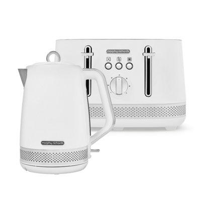 Morphy Richards White Illumination Kettle And Toaster Set 1.7L