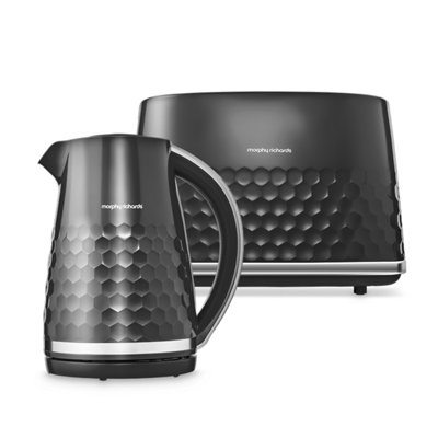 Morphy Richards 1.5L Kettle & 2 Slice Toaster Black Breakfast set Hive - Image 8