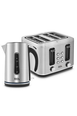 B&Q -  Motive Kettle And Toaster Brushed Steel Set