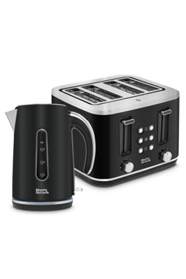 B&Q -  Motive Kettle And Toaster Black Set