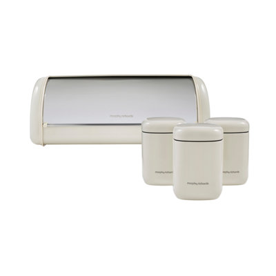 Morphy Richards Unisex Cream Equip Bread Bin & 3 Canister Set Kitchen Bundle | Size: Medium - Image 5