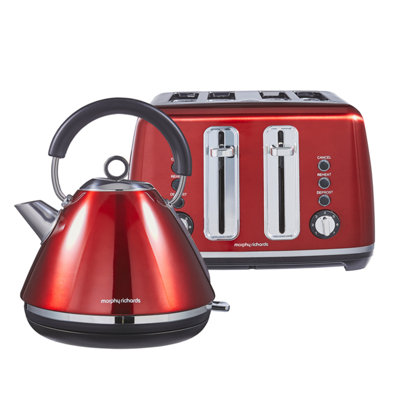 Morphy Richards Unisex Red Accents Metallic Kettle And Toaster Bundle In - Image 9