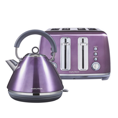Morphy Richards Purple Accents Metallic Kettle & Toaster Bundle In - Image 8