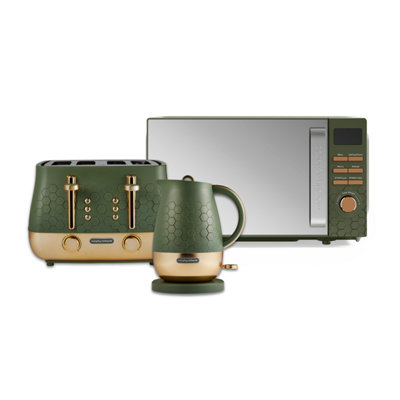 B&Q -  Cassini KettleToasterMicrowave Olivine Bundle