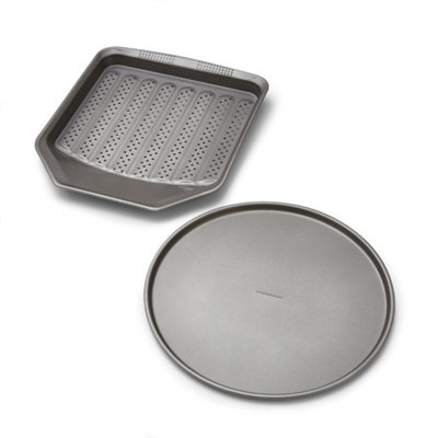 Morphy Richards Unisex Grey Pizza Pan & Crisper Tray Set In - Image 4
