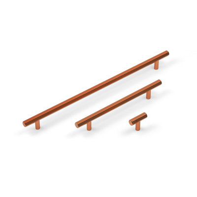 Rose Gold Hexagon T-Bar Pull Cabinet Bar Handle 160mm Refurbish Renovation from B&Q