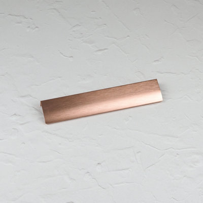  - 200mm Rose Gold Copper Profile Edge Pull Kitchen Cupboard Door Drawer Handle Knob Wardrobe Furniture Replacement