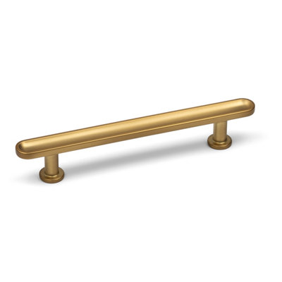 128mm Brushed Gold Chateau Handle Kitchen Cupboard Door Drawer Handle Knob Wardrobe Furniture Replacement from B&Q