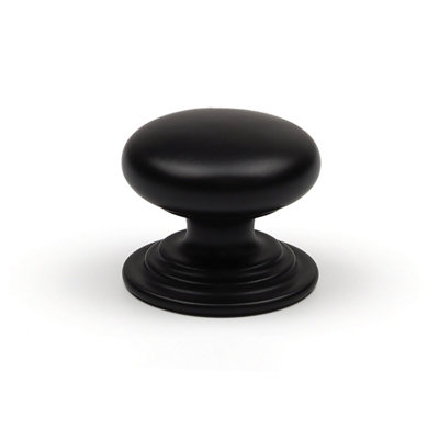 25mm Matt Black Cabinet Knob Kitchen Cupboard Door Drawer Pull Handle Wardrobe Furniture from B&Q