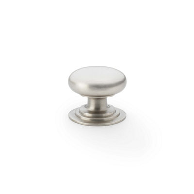 32mm Satin Nickel Cabinet Knob Kitchen Cupboard Door Drawer Pull Handle Wardrobe Furniture from B&Q