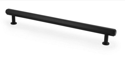 224mm Matt Black Hexagon Cabinet Handle Dark Kitchen Cupboard Door Drawer Pull Wardrobe Furniture Replacement from B&Q