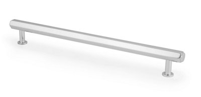 224mm Polished Chrome Hexagon Cabinet Handle Silver Kitchen Cupboard Door Drawer Pull Handle Wardrobe Furniture Replacement from B&Q