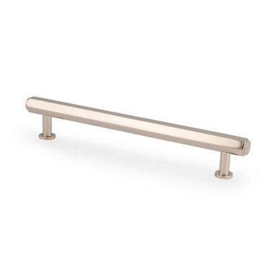 160mm Polished Nickel Hexagon Cabinet Handle Kitchen Cupboard Door Drawer Pull Wardrobe Furniture Replacement from B&Q